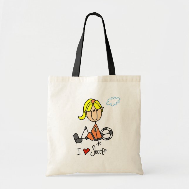 Bolso De Tela Cuadro rubio regalos del palillo del chica del (Frente)