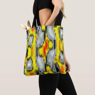 Bolso De Tela Cuadros abstractos formados de arañazos sobre amar