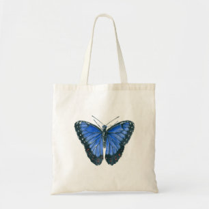 Bolso De Tela Cuadros de acuarela de morfo azul