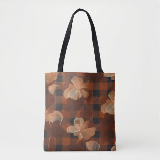 Bolso De Tela Cuadros en flor