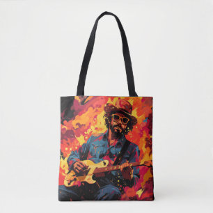 Bolso De Tela Cuadros musicales de guitarrista resumen decoració