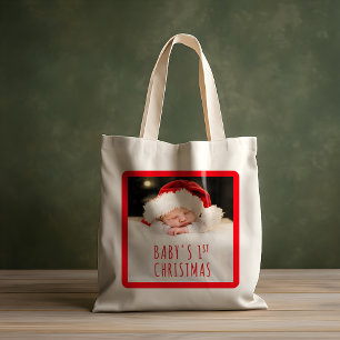 Bolso De Tela Cuadros rojos de Navidad con rayas diagonales fest