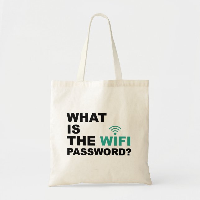 Bolso De Tela Cuál es la contraseña de WIFI divertida (Frente)
