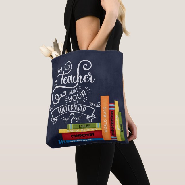 Bolso De Tela ¿Cuál es tu superpotencia? (Detalle)