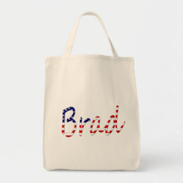 Bolso De Tela Cualquier nombre sobrepuesto en la bandera de los 