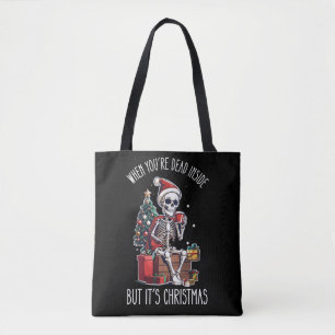 Bolso De Tela Cuando estás muerto por dentro pero es Navidad Ske