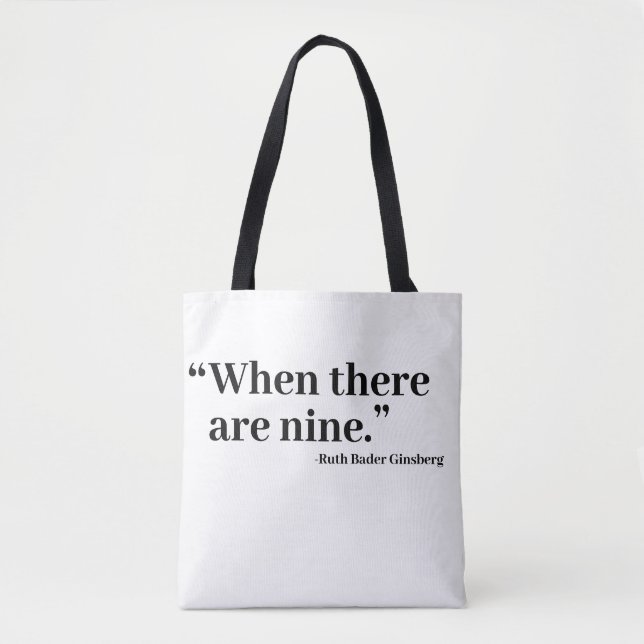 Bolso De Tela Cuando hay nueve (Anverso)
