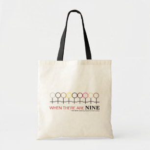 Bolso De Tela Cuando hay nueve jueces Ginsburg RBG cita
