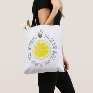 Bolso De Tela Cuando la vida le da el limón del arte de la