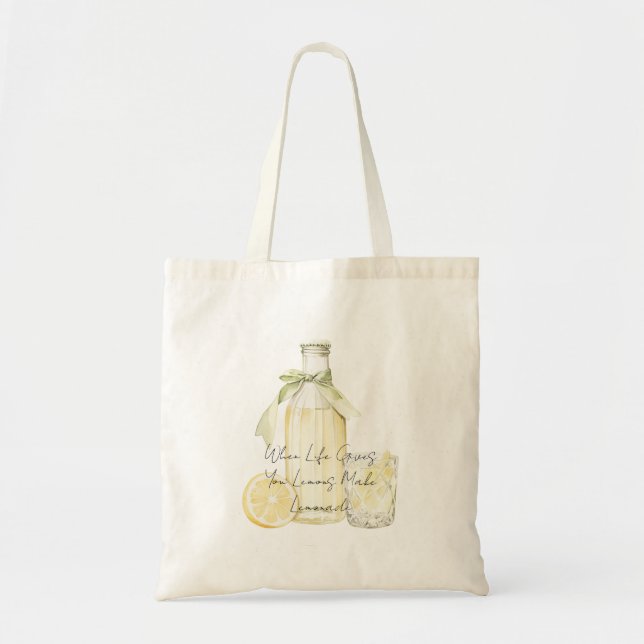 Bolso De Tela Cuando La Vida Te Da Lemones Hacen Lemonade (Frente)