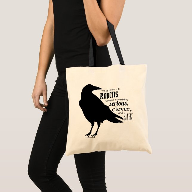 Bolso De Tela "Cuando pienso en cuervos…" tote (Anverso (producto))