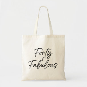 Bolso De Tela Cuarenta y fabuloso 40 40° cumpleaños