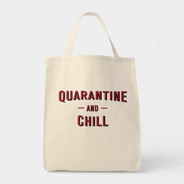 Bolso De Tela Cuarentena y Chill (Frente)