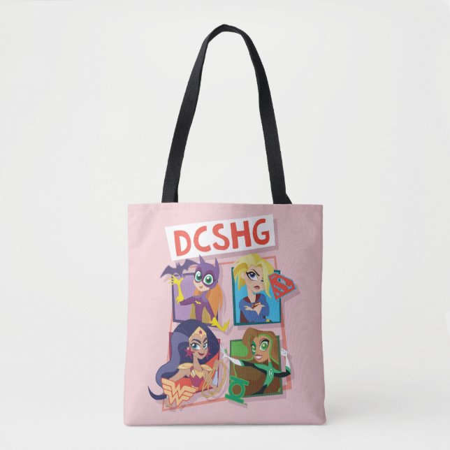 Bolso De Tela Cuarteto de Chicas Super Héroes de DC (Anverso)