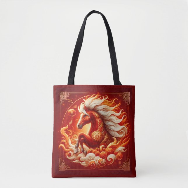 Bolso De Tela Cuarto de Caballo de Fuego (Anverso)