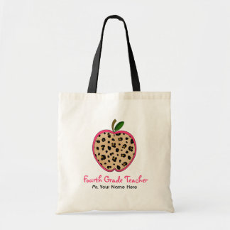 Bolso De Tela Cuarto estampado leopardo del profesor del grado y