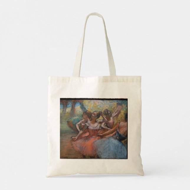 Bolso De Tela Cuatro bailarinas de ballet en escena de Degas (Reverso)
