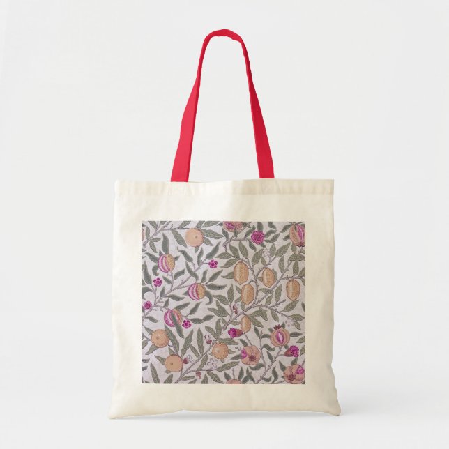 Bolso De Tela Cuatro frutas, William Morris (Frente)