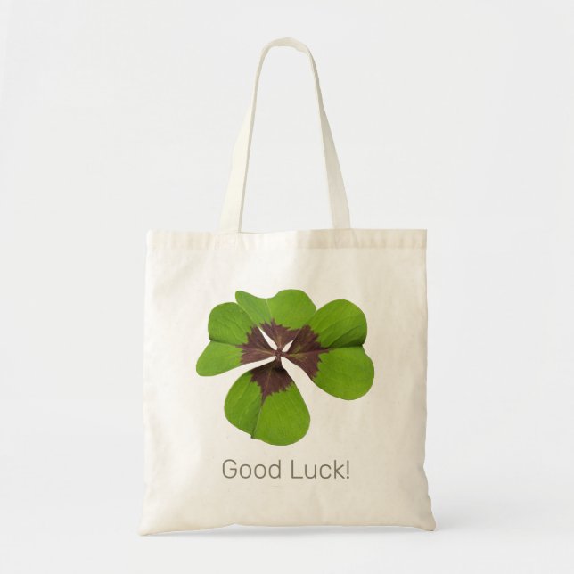 Bolso De Tela Cuatro hojas Lucky Clover St Patricks Day Buena Su (Frente)