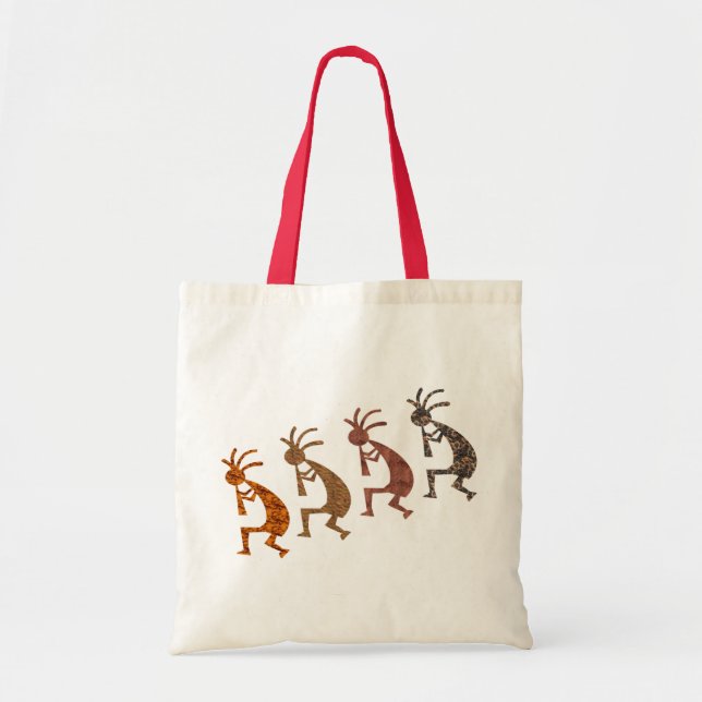 Bolso De Tela Cuatro Kokopelli (Frente)