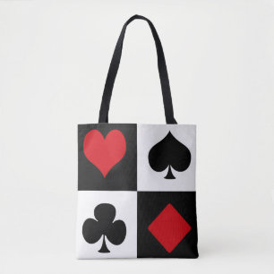 Bolso De Tela Cuatro trajes de cartas
