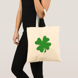 Bolso De Tela Cuatro trébol verde de hoja
