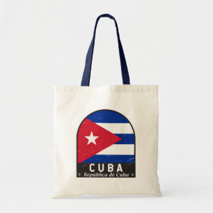 Bolso De Tela Cuba Bandera Emblema de mal gusto cosecha