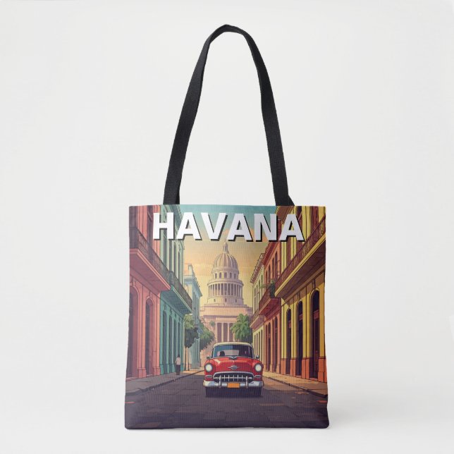 Bolso De Tela Cuba de La Habana (Anverso)