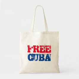 Bolso De Tela Cuba libre SOS Cuba azul rojo