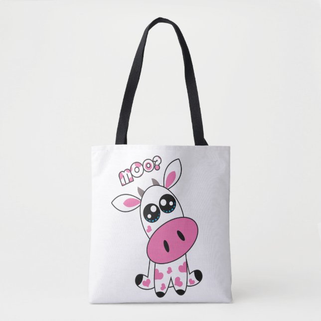 Bolso De Tela Cubierta blanca de fresa (Anverso)