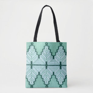 Bolso De Tela Cubierta de hilados textiles retro, pulso gráfico.