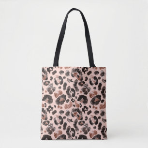 Bolso De Tela Cubierta de leopardo, patrón sin costuras de piel 