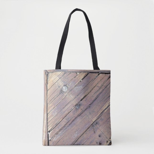 Bolso De Tela Cubierta texturada de madera templada (Anverso)