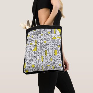 Bolso De Tela Cubism Maze