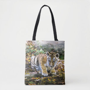 Bolso De Tela Cubo Adorable del tigre del bebé