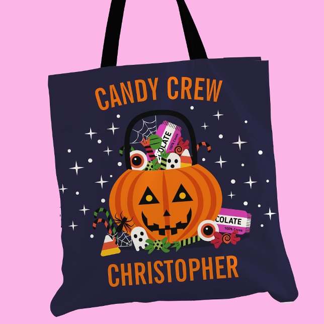 Bolso De Tela Cubo de calabaza de caramelo Halloween personaliza (Subido por el creador)
