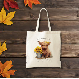 Bolso De Tela Cubo de girasol de vaca Highland