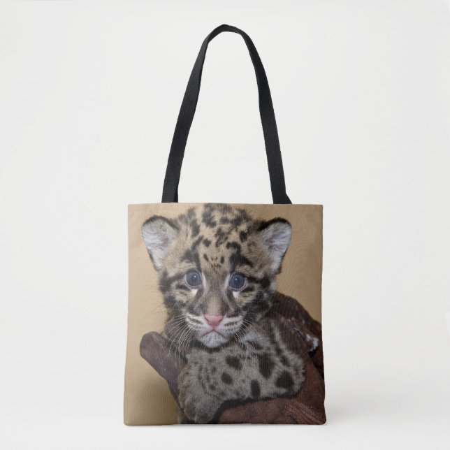Bolso De Tela Cubo de leopardo nublado (Anverso)