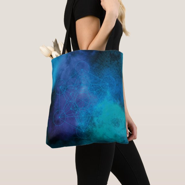 Bolso De Tela Cubo de Metatrón Geometría Sagrada (Detalle)