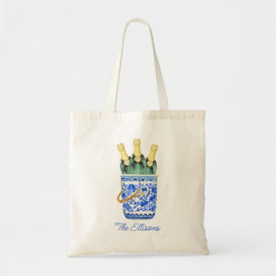 Bolso De Tela Cubo de vino Chinoiserie Watercolor