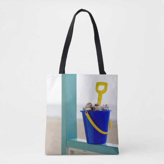 Bolso De Tela Cubo llenado de los Seashells (Anverso)