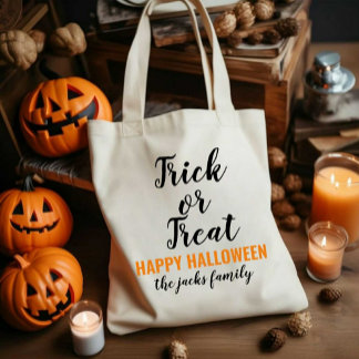 Bolso De Tela cubo personalizado, truco personalizado o tratamie