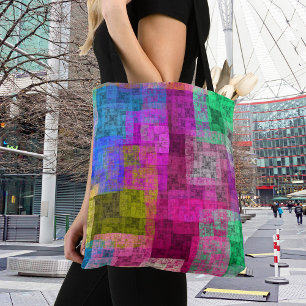 Bolso De Tela Cubos abstractos