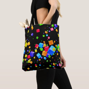 Bolso De Tela Cubos coloridos 2