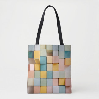 Bolso De Tela Cubos cuidadosamente organizados con paleta Minima