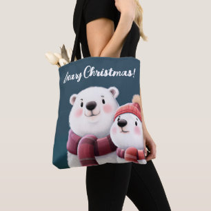 Bolso De Tela Cubos de oso polar con escarlatas
