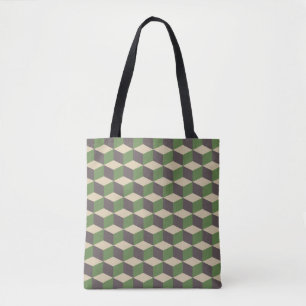 Bolso De Tela Cubos retro