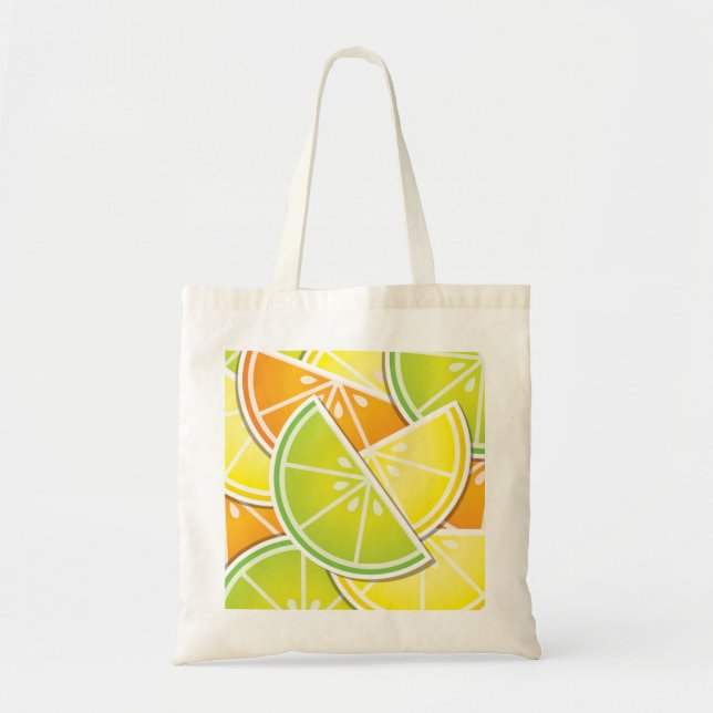 Bolso De Tela Cuchillas de cítricos funky (Frente)