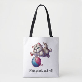 Bolso De Tela Cuchillo, purrl y rollo
