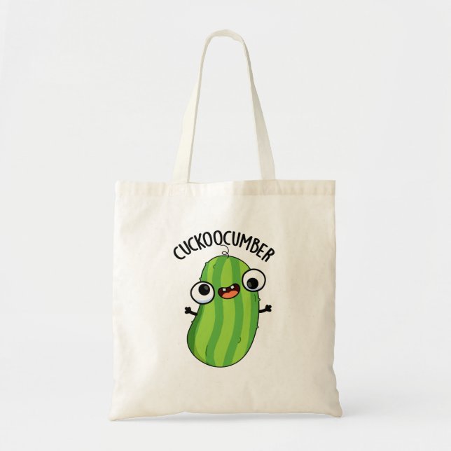 Bolso De Tela Cuckoocumber Funny Veggie Cucumber Pun (Frente)